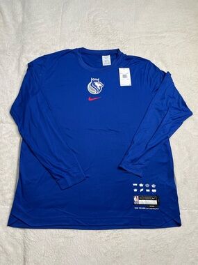 New Nike Sacramento Kings 2023/2024 City Edition Long Sleeve Shirt Mens XXL Tall